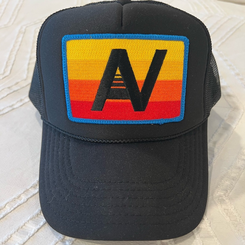 Aviator Nation LOGO RAINBOW - VINTAGE LOW RISE TWILL HAT - Black